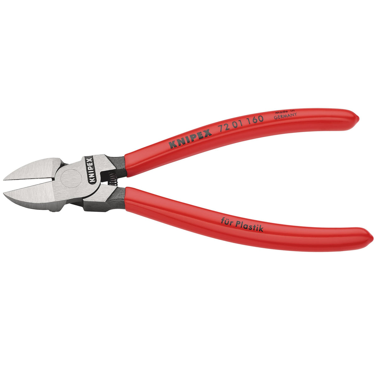 Knipex 160mm Diagonal Side Cutter for Plastics or Lead Only: Model No. 72 01 160SB