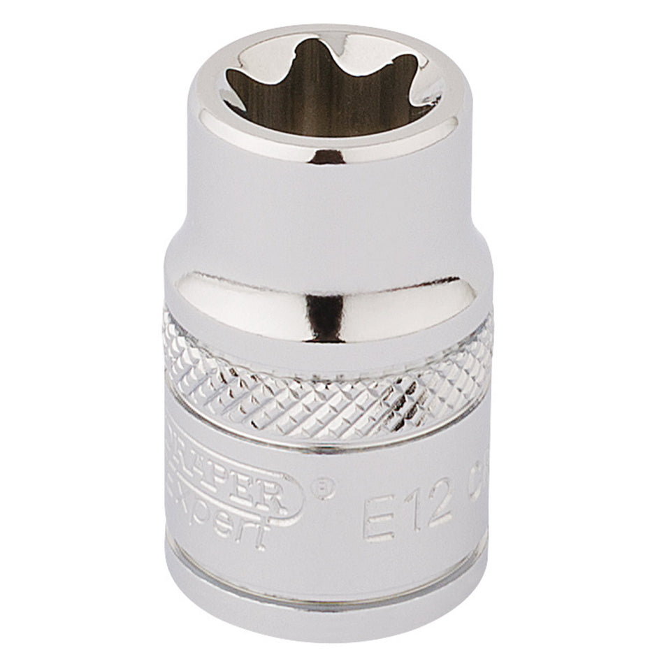 DRAPER 3/8" Square Drive Draper TX-STAR Socket (E12): Model No. TS38/B