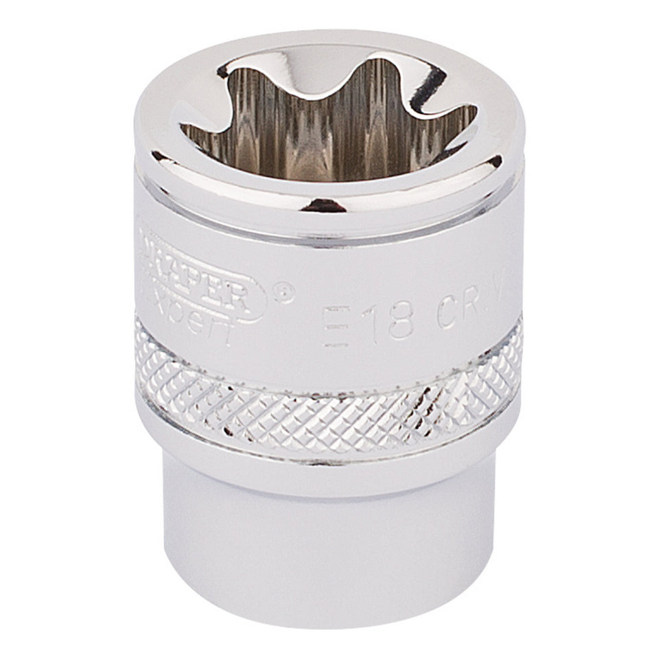 DRAPER 3/8" Square Drive Draper TX-STAR Socket (E18): Model No. TS38/B