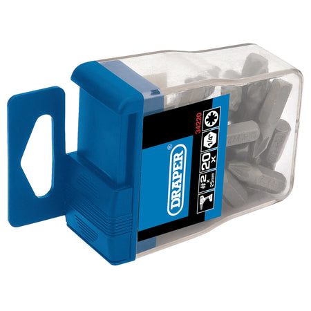 No.2 PZ TYPE 1/4" Insert Bits in Plastic Storage Case (20 PIECE): Model No. PZ2/20TTC/C
