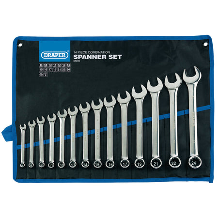DRAPER 14 Piece Metric Combination Spanner Set: Model No.8233/14/MM