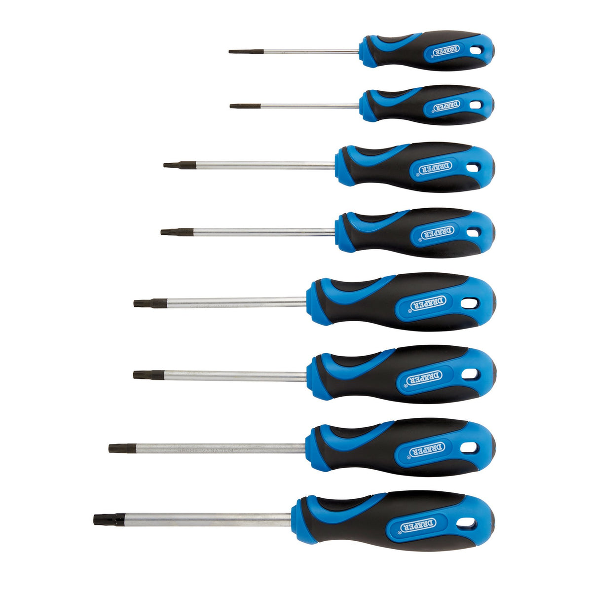 DRAPER 8 piece Draper TX-STAR ; and TX-STAR ; Security Screwdriver Set: Model No.865TXT/8