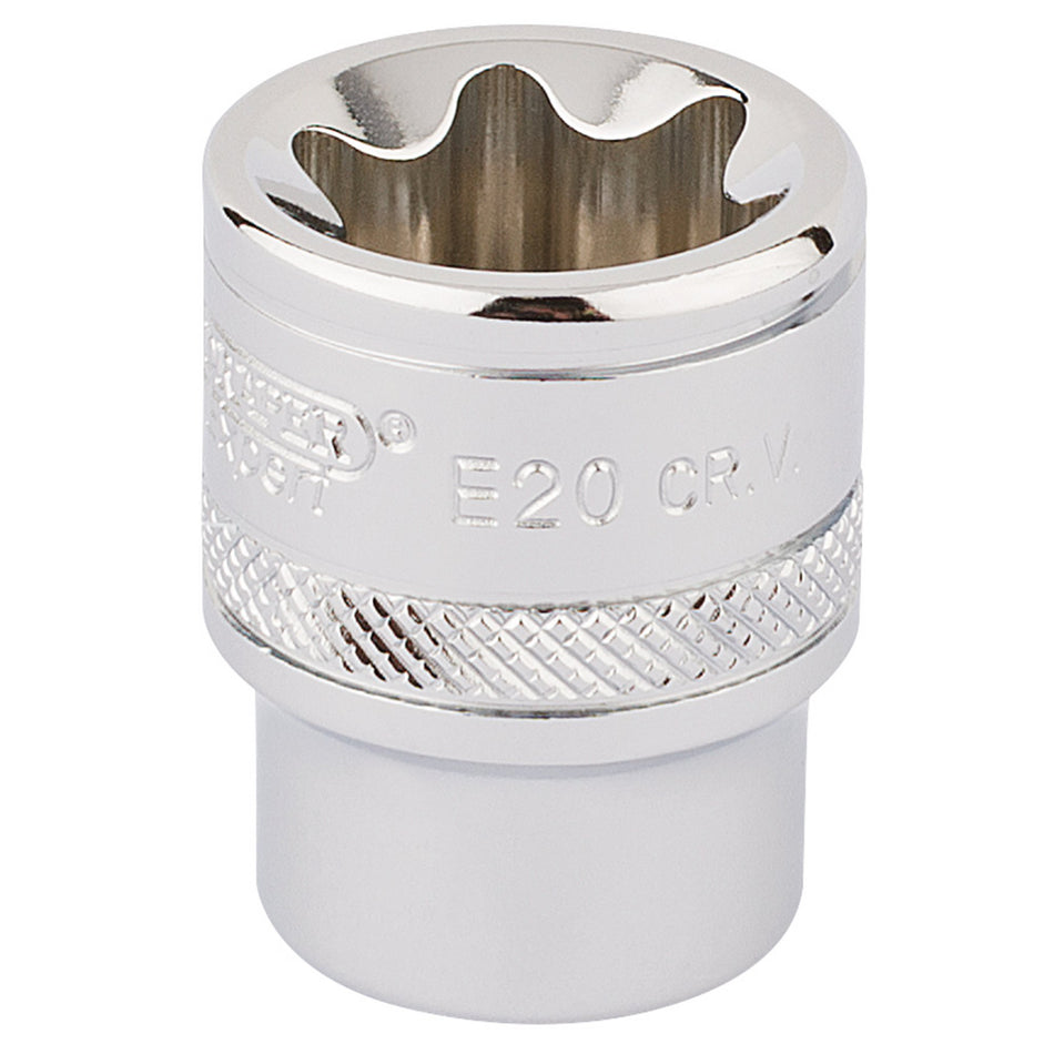 DRAPER 3/8" Square Drive Draper TX-STAR Socket (E20): Model No. TS38/B