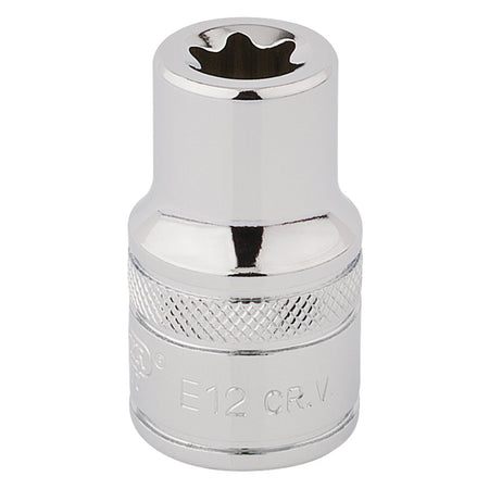 DRAPER 1/2" Square Drive Draper TX-STAR Socket (E12): Model No. TS12/B