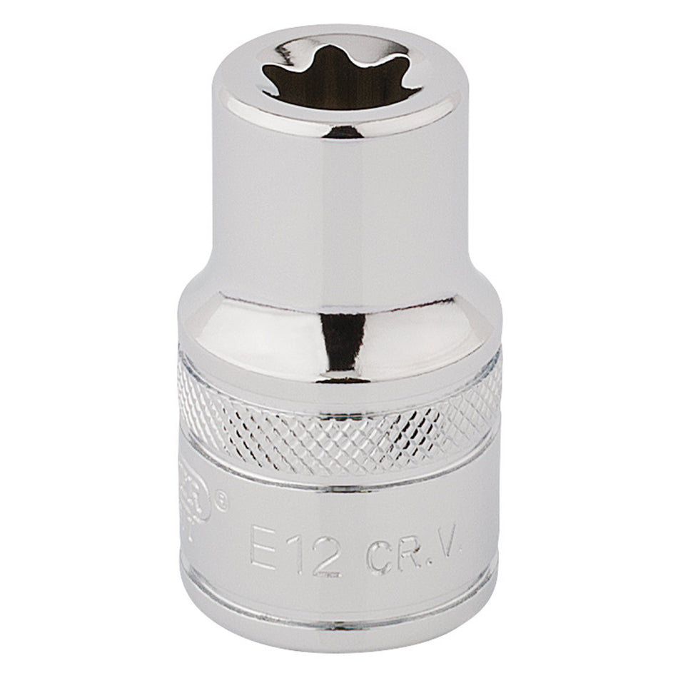 DRAPER 1/2" Square Drive Draper TX-STAR Socket (E12): Model No. TS12/B