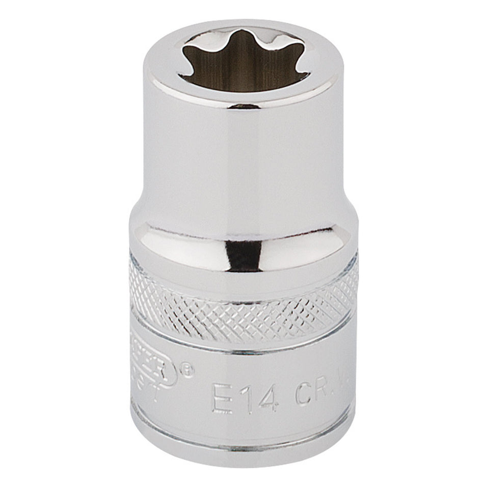 DRAPER 1/2" Square Drive Draper TX-STAR Socket (E14): Model No. TS12/B