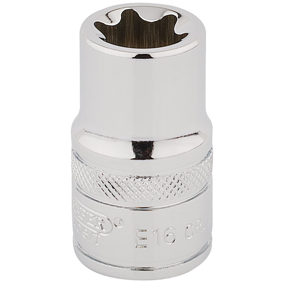 DRAPER 1/2" Square Drive Draper TX-STAR Socket (E16): Model No. TS12/B