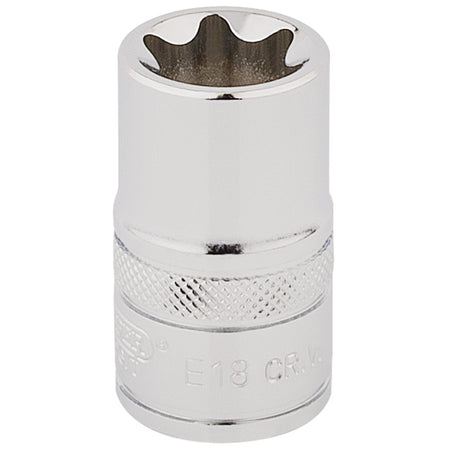 DRAPER 1/2" Square Drive Draper TX-STAR Socket (E18): Model No. TS12/B