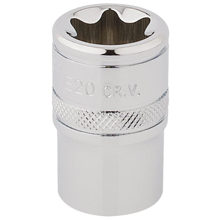 DRAPER 1/2" Square Drive Draper TX-STAR Socket (E20): Model No. TS12/B