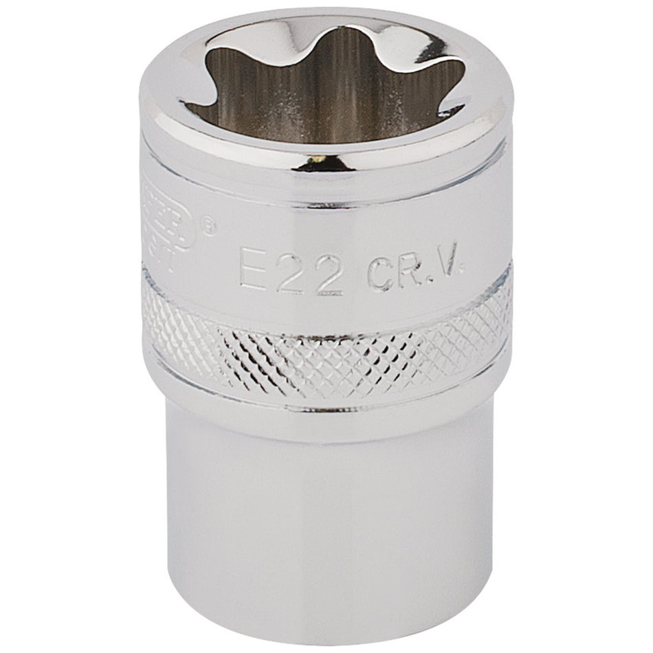 DRAPER 1/2" Square Drive Draper TX-STAR Socket (E22): Model No. TS12/B