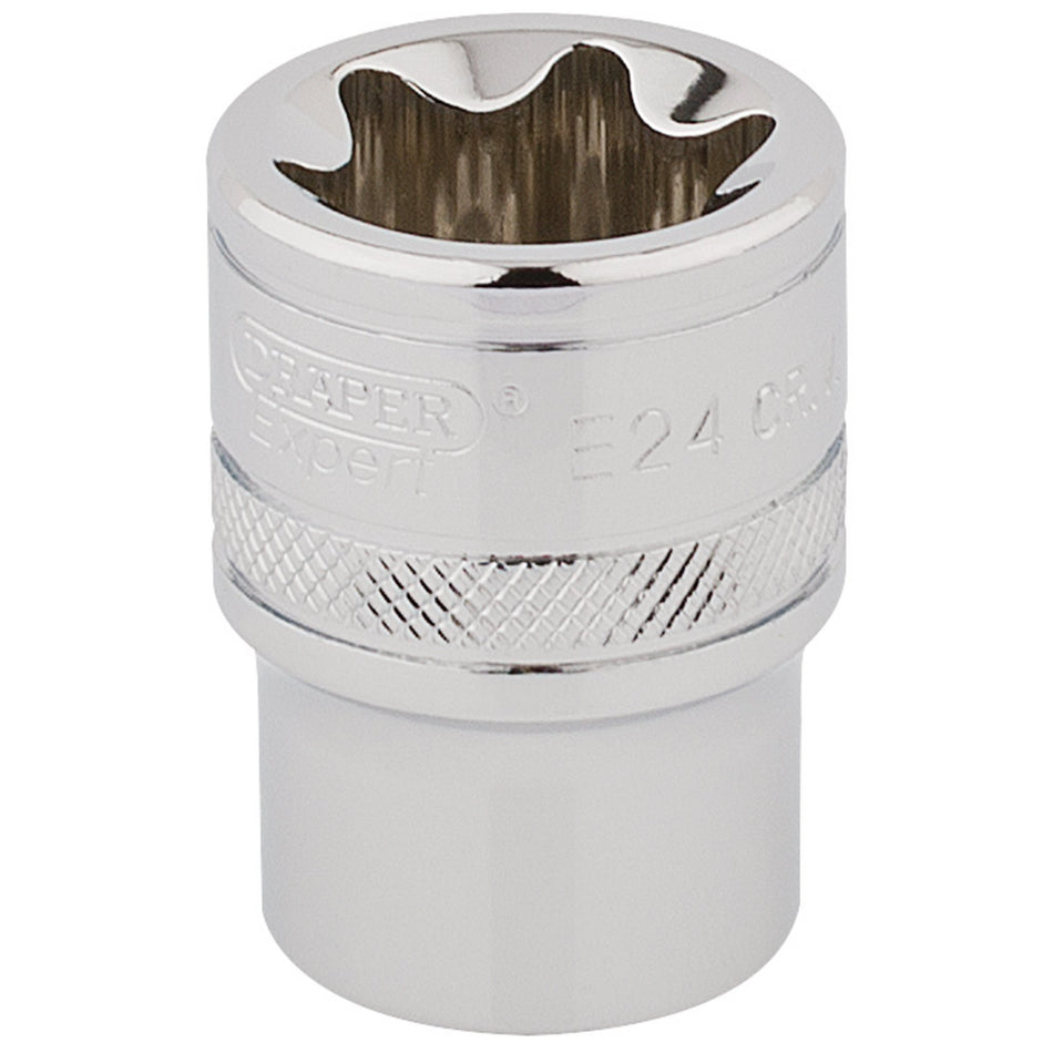 DRAPER 1/2" Square Drive Draper TX-STAR Socket (E24): Model No. TS12/B