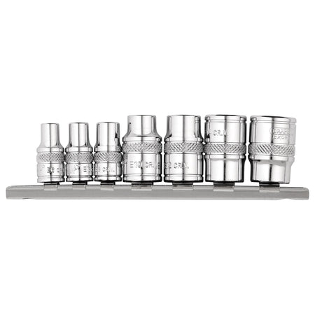DRAPER Set of Draper TX-STAR Sockets on a Rail (7 Piece): Model No. BD7TX/B