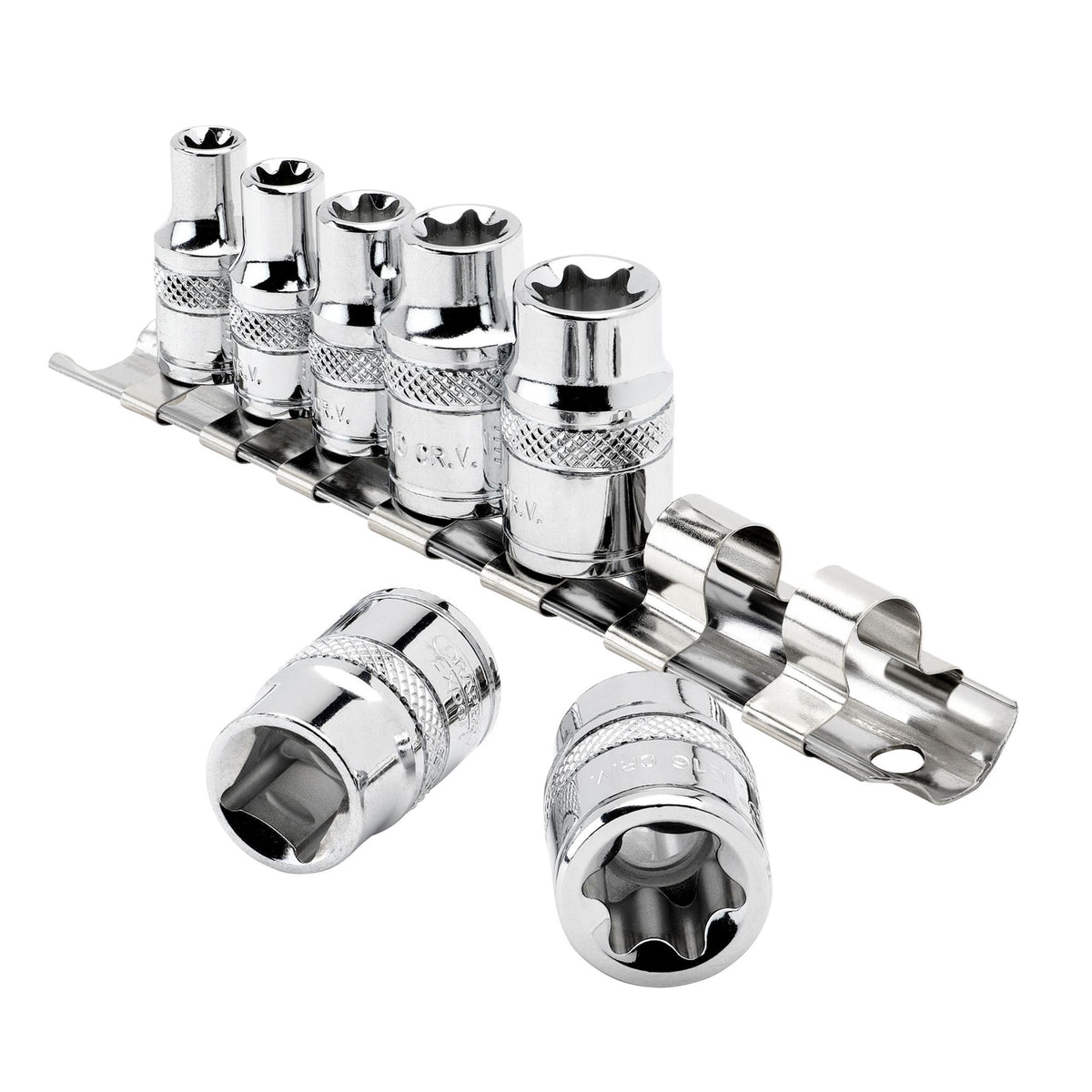 DRAPER Set of Draper TX-STAR Sockets on a Rail (7 Piece): Model No. BD7TX/B
