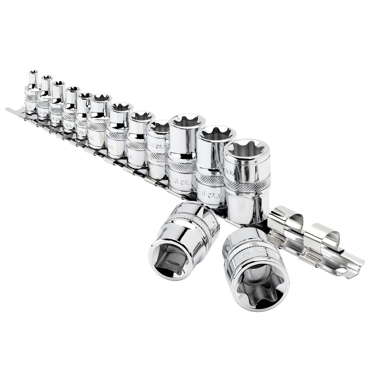 DRAPER 1/4, 3/8, 1/2" Sq. Dr. Draper TX-STAR Socket Set (14 Piece): Model No. BDH14TX/B
