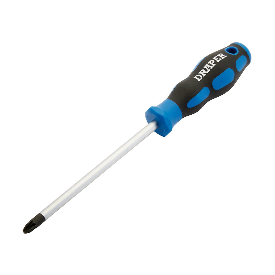 DRAPER No.3 x 150mm PZ Type Screwdriver with Soft Grip Handles: Model No.865PZ