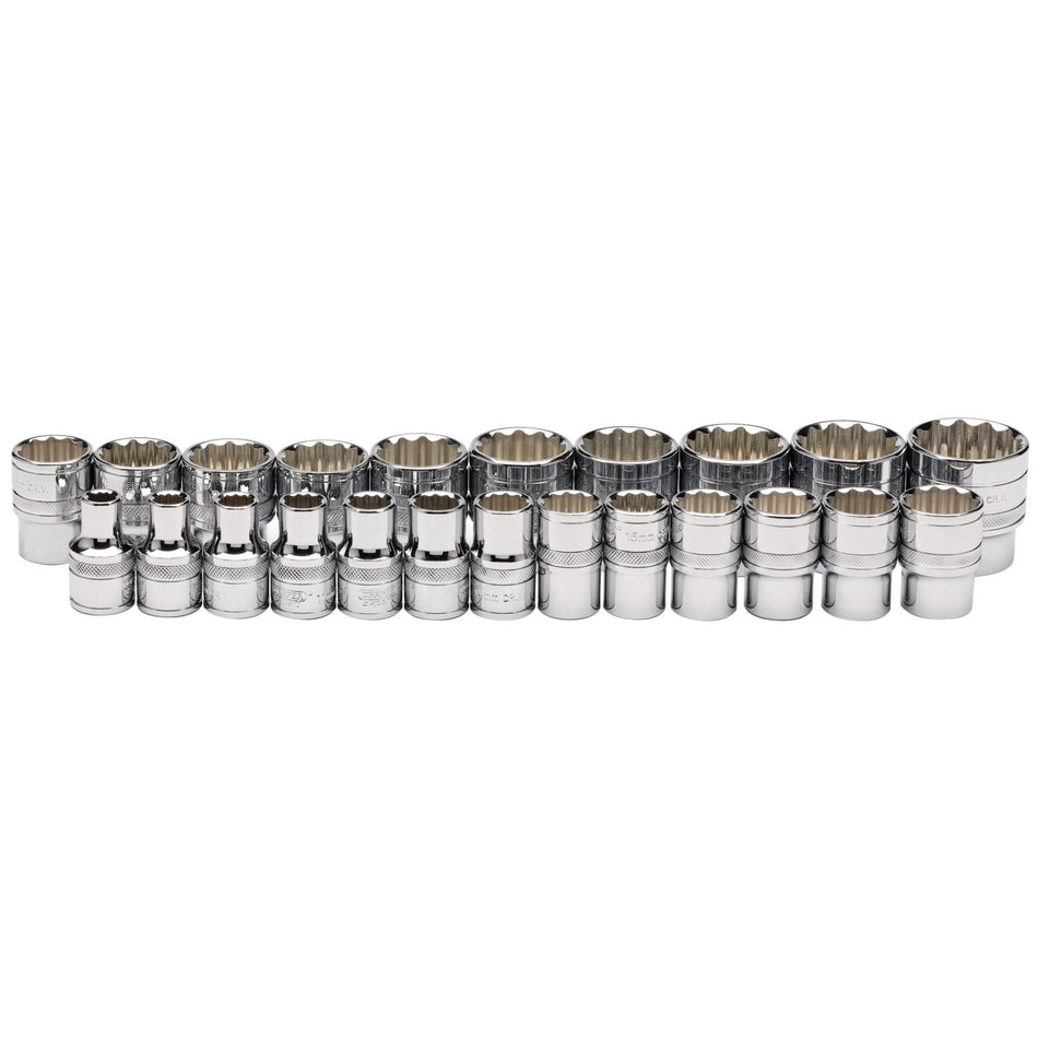 DRAPER 1/2" Sq. Dr. Loose Metric Sockets (23 pieces): Model No. H23M/C