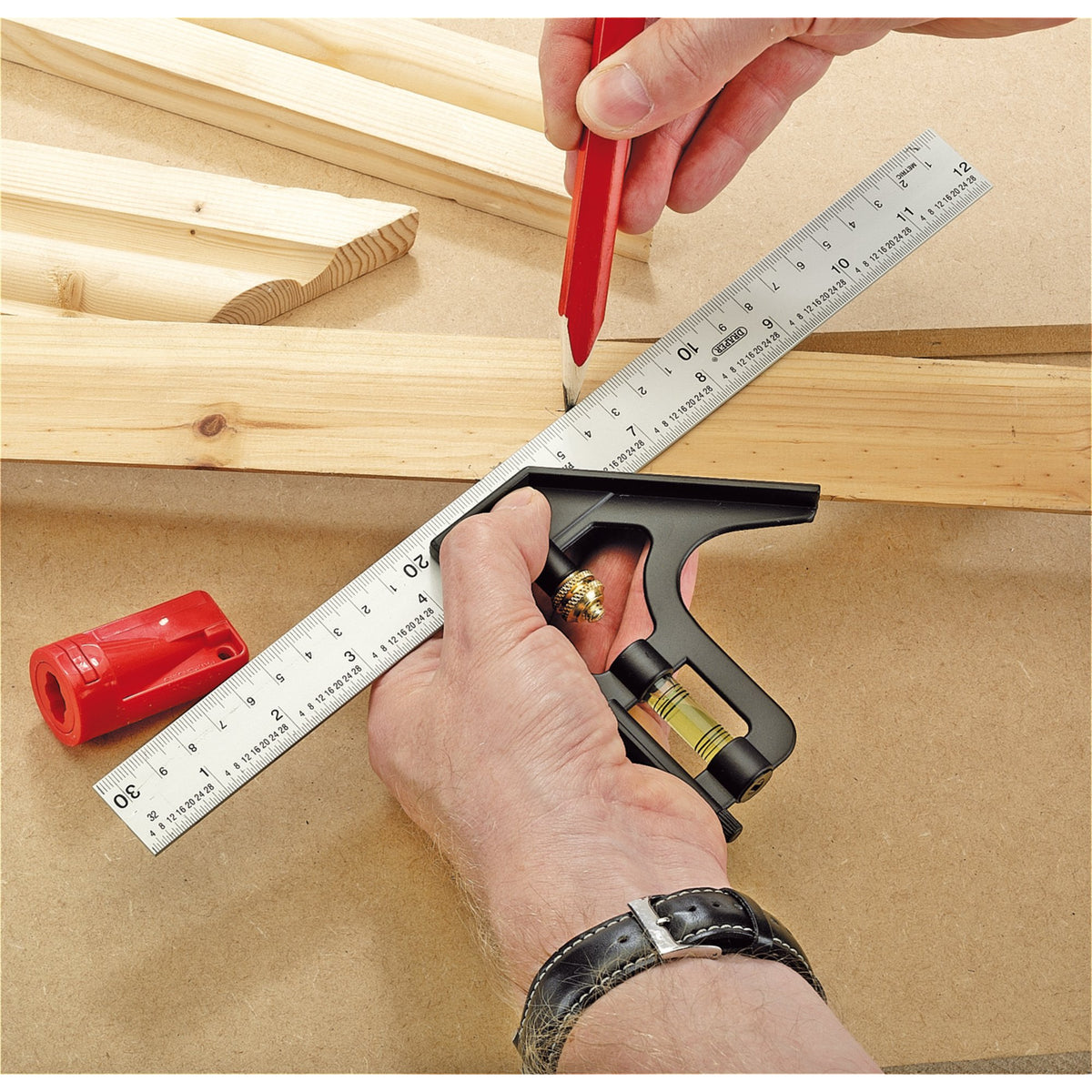 DRAPER 300mm Metric and Imperial Combination Square: Model No.7C