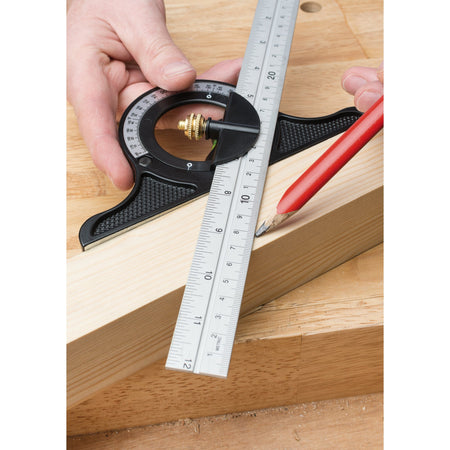 DRAPER Combination Square with Centre Head and Protractor: Model No.8C