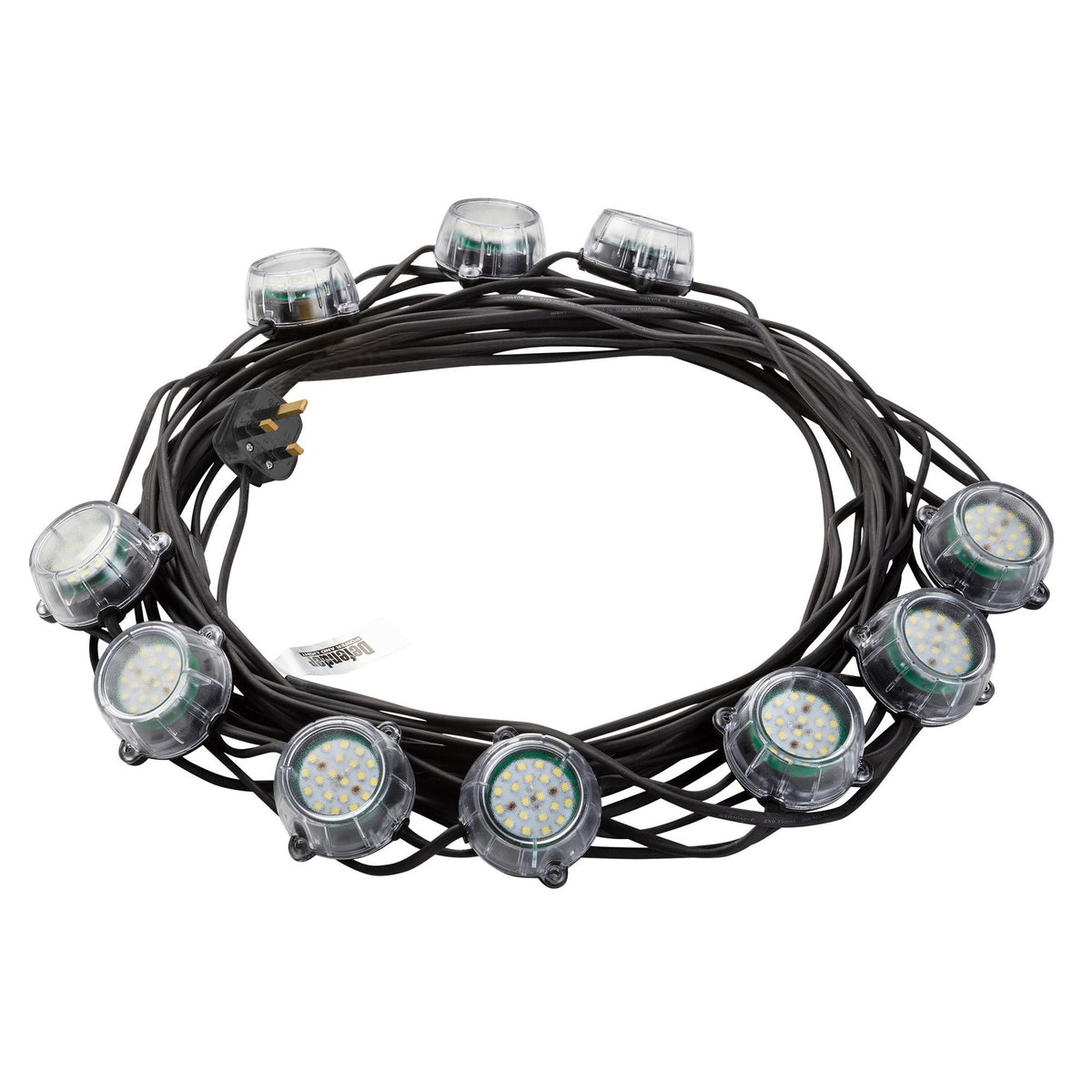 Defender E89353 230V 50W Heavy Duty LED Encapsulated Festoon String Lights, 22m