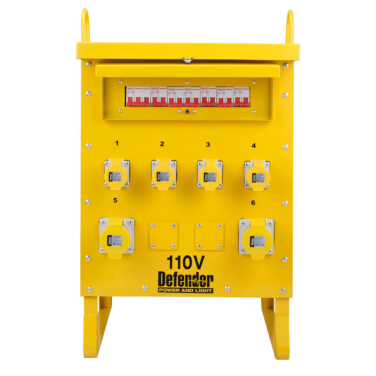 Defender ZE210027 110V 10kVA 3-Phase Transformer, 16A/32A