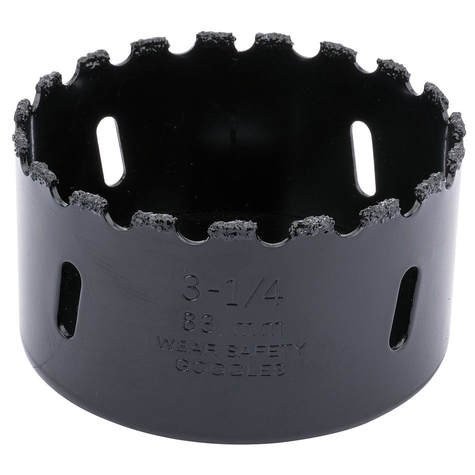 DRAPER Expert 83mm Tungsten Carbide Grit Hole Saw: Model No.TCGHSP