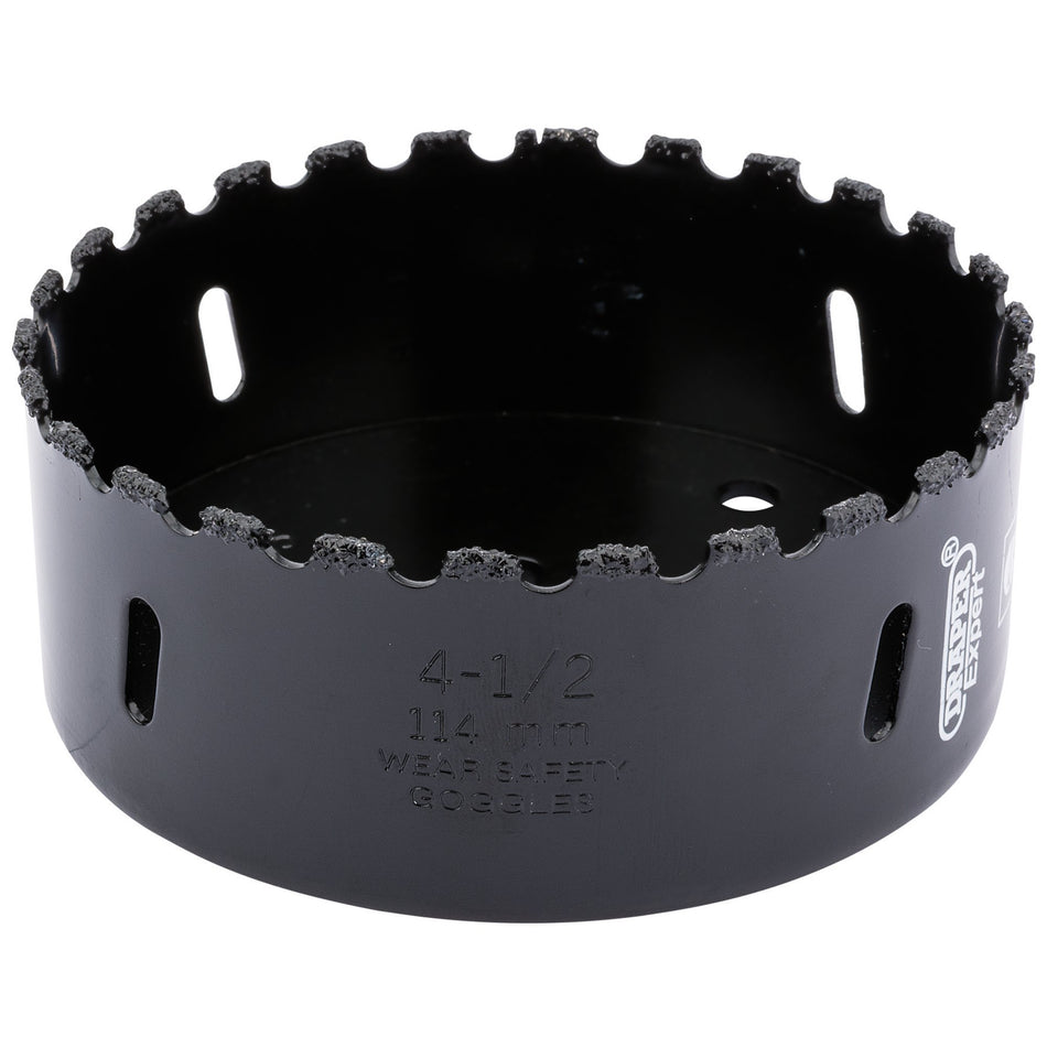 DRAPER Expert 114mm Tungsten Carbide Grit Hole Saw: Model No.TCGHSP
