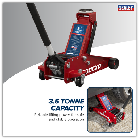 Sealey Trolley Jack with Super Rocket Lift 3.5 Tonne Model No-3500CXD
