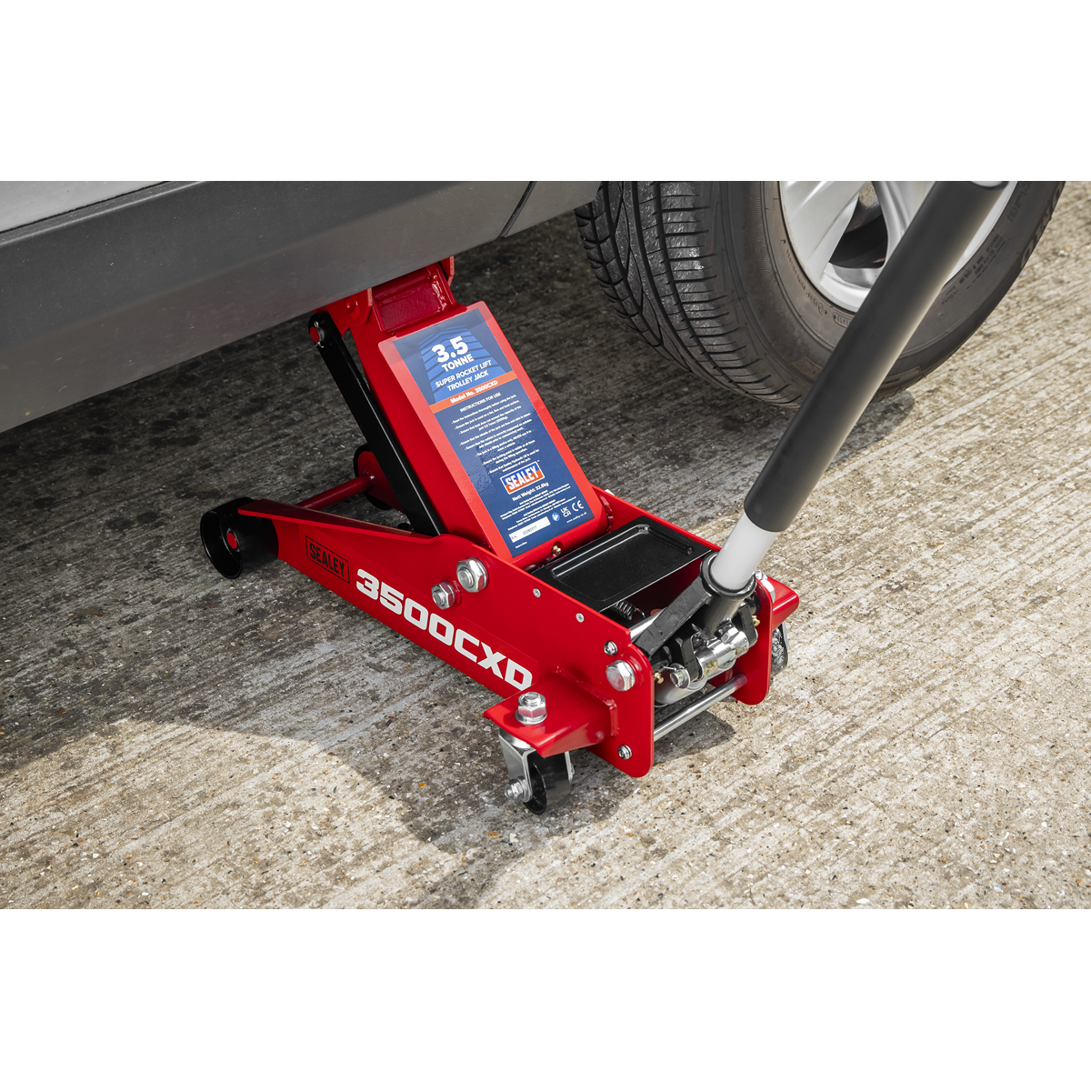 Sealey Trolley Jack with Super Rocket Lift 3.5 Tonne Model No-3500CXD