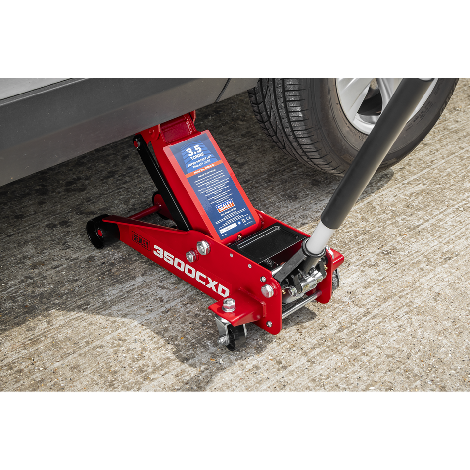 Sealey Trolley Jack with Super Rocket Lift 3.5 Tonne Model No-3500CXD