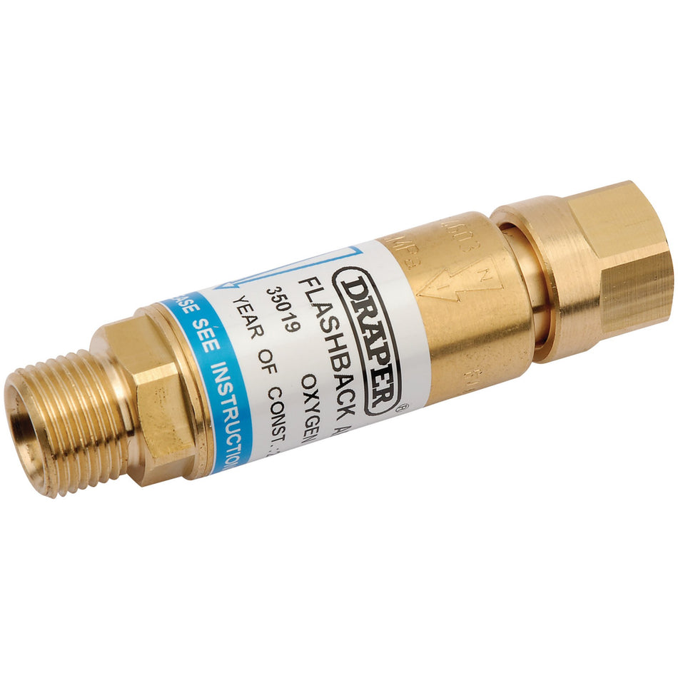 DRAPER In-Line Oxygen Flashback Arrestor: Model No.W705