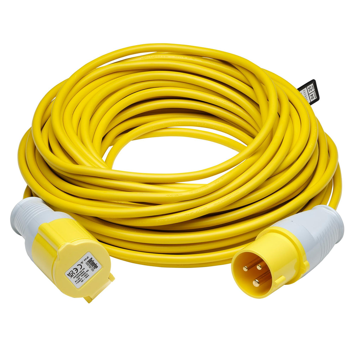 Defender E85230 110V Extension Lead, Yellow, 1.5mm², 16A, 25m