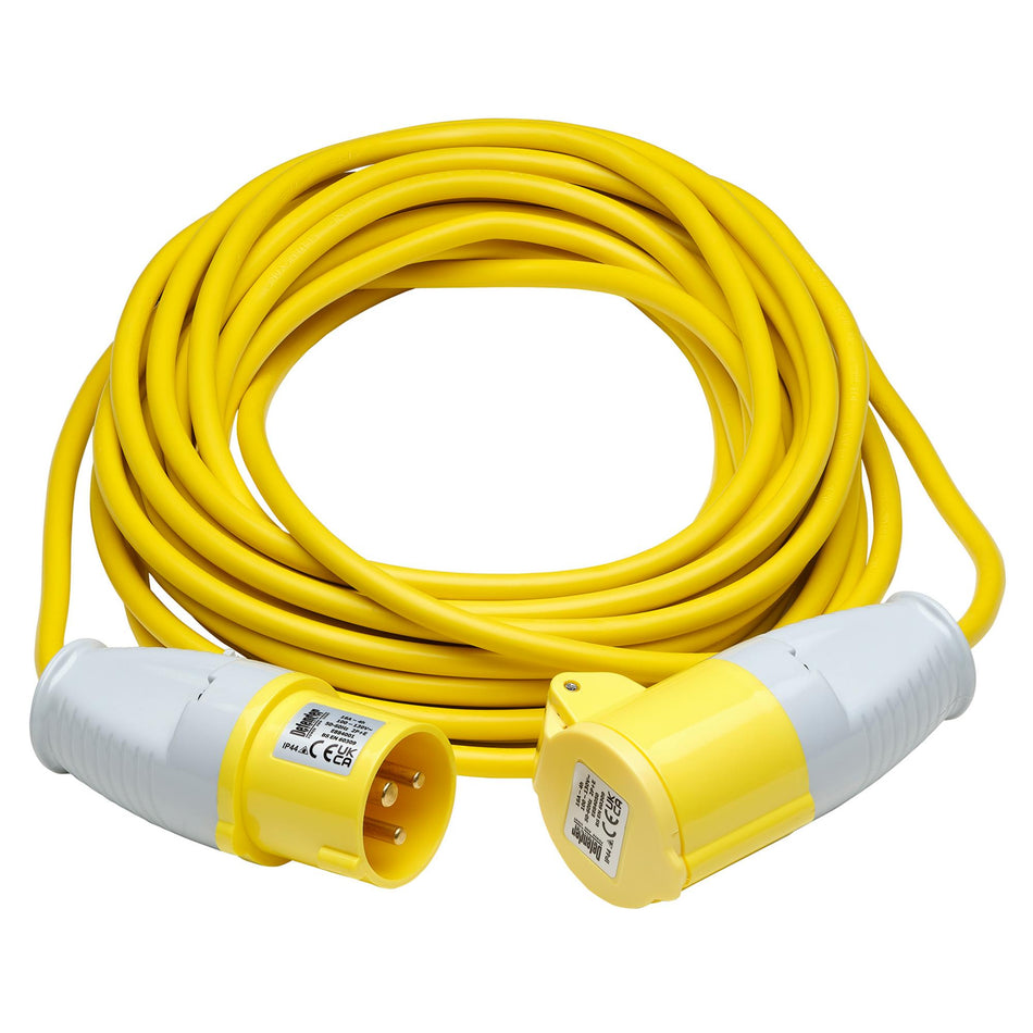 Defender E85118 110V Extension Lead, Yellow, 1.5mm², 16A, 10m