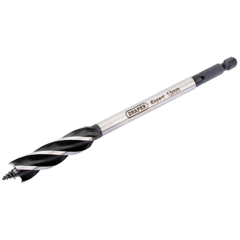 DRAPER Expert 4 Fluted 13 x 165mm 'Vortex' Auger Bits: Model No.AB4F
