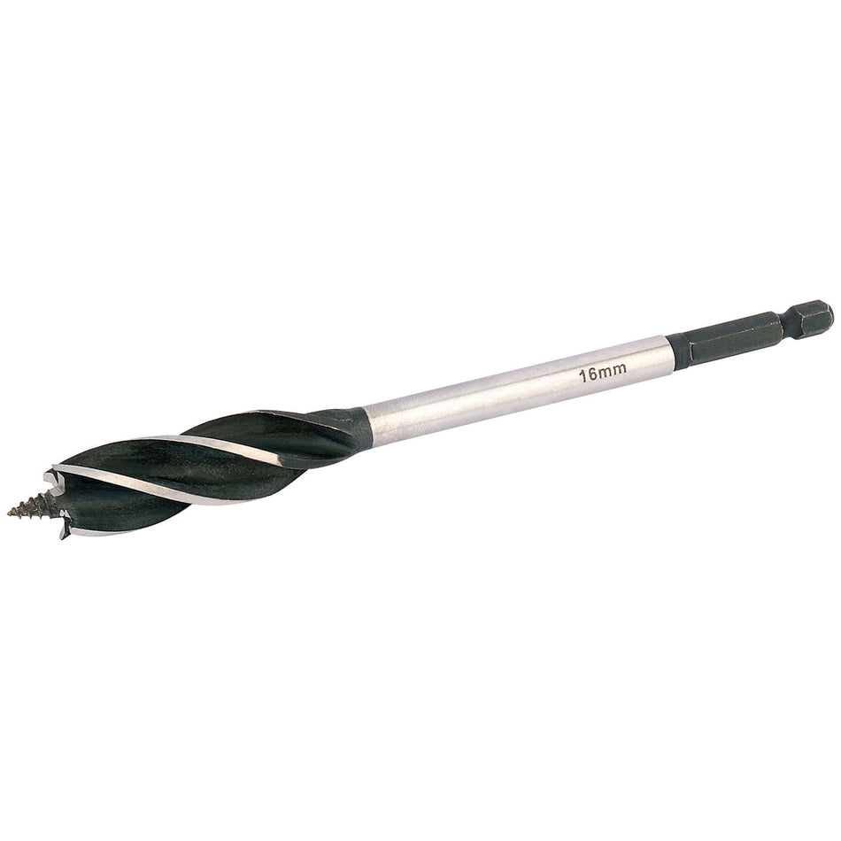 DRAPER Expert 4 Fluted 16 x 165mm 'Vortex' Auger Bits: Model No.AB4F
