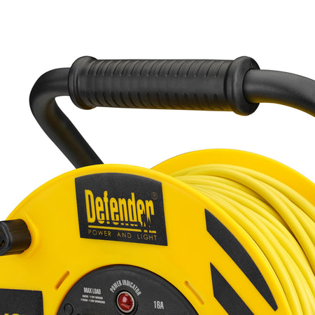 Defender E86500 110V Industrial Cable Reel, 1.5mm², 16A, 50m