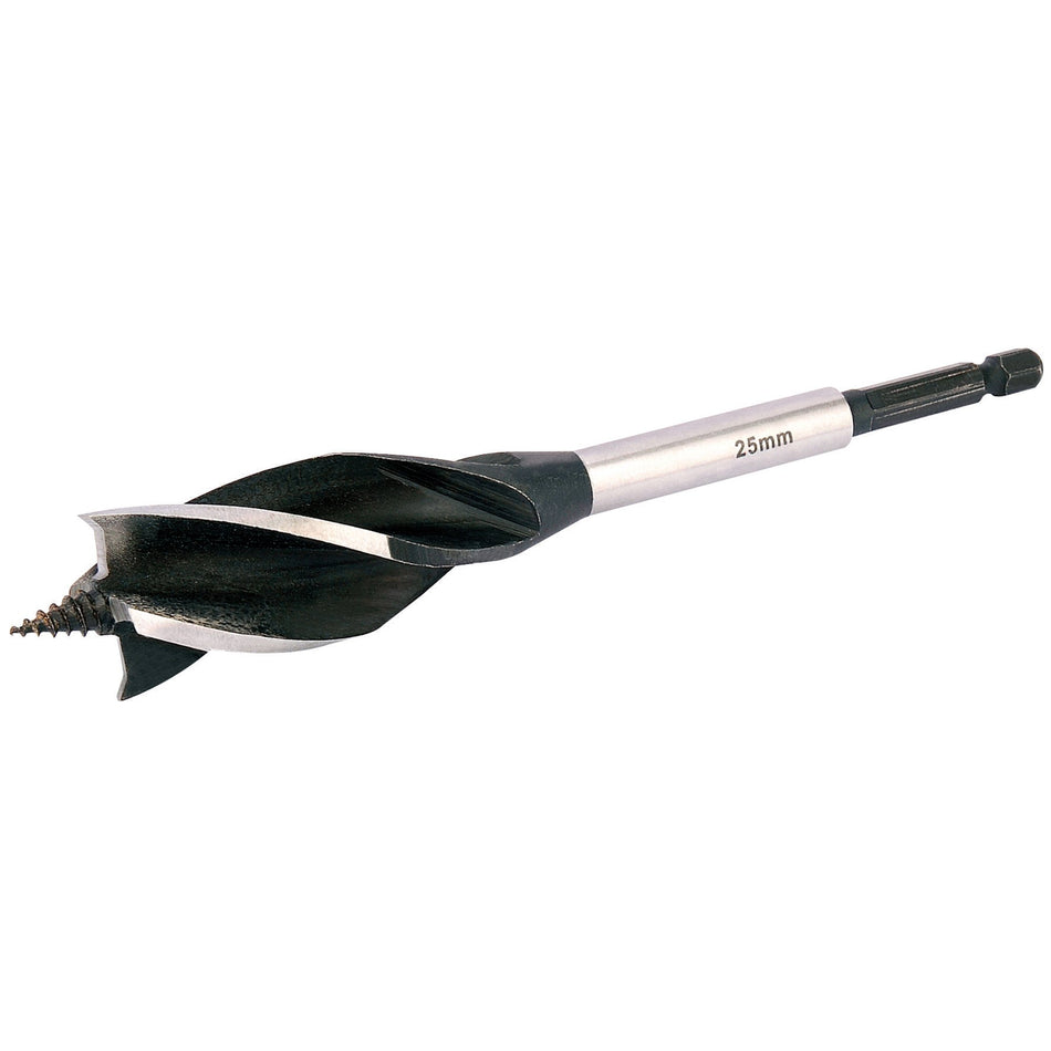 DRAPER Expert 4 Fluted 25 x 165mm 'Vortex' Auger Bits: Model No.AB4F