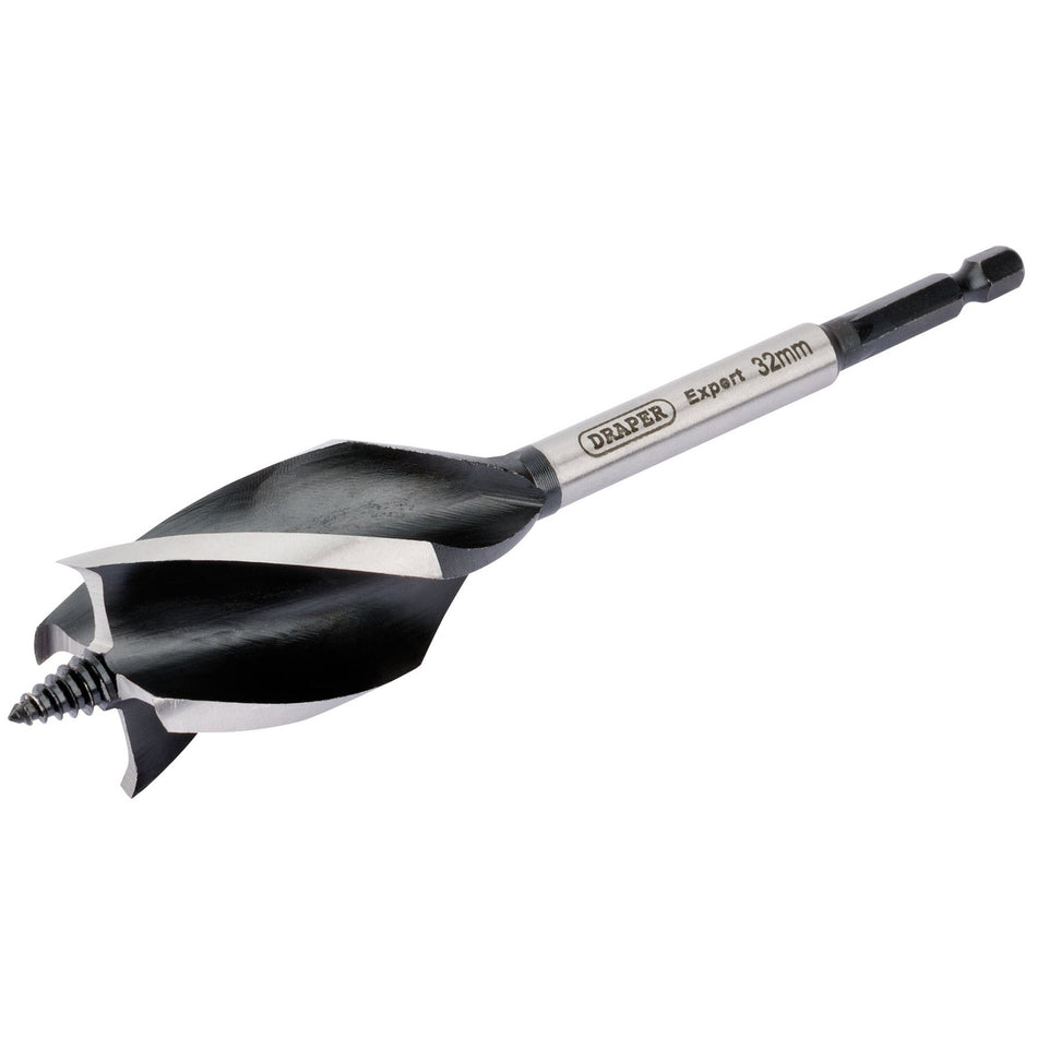 DRAPER Expert 4 Fluted 32 x 165mm 'Vortex' Auger Bits: Model No.AB4F