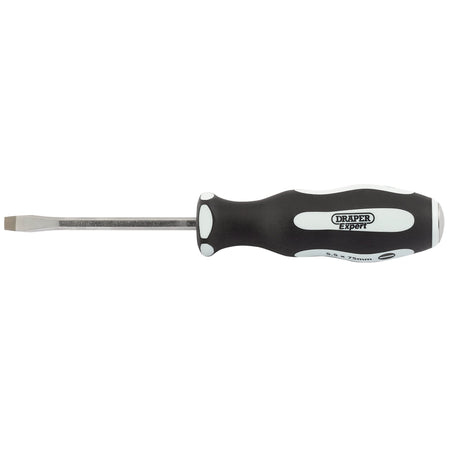 DRAPER Expert 'Pound Thru' Plain Slot 5.5 x 75mm Soft Grip Screwdrivers: Model No.996/PT