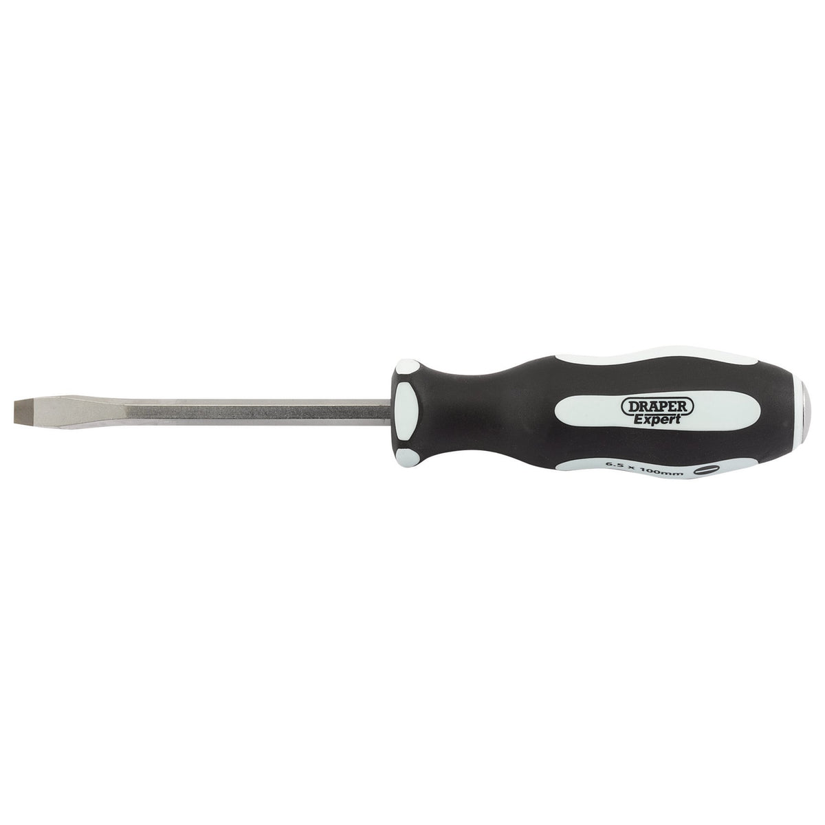 DRAPER Expert 'Pound Thru' Plain Slot 6.5 x 100mm Soft Grip Screwdrivers: Model No.996/PT