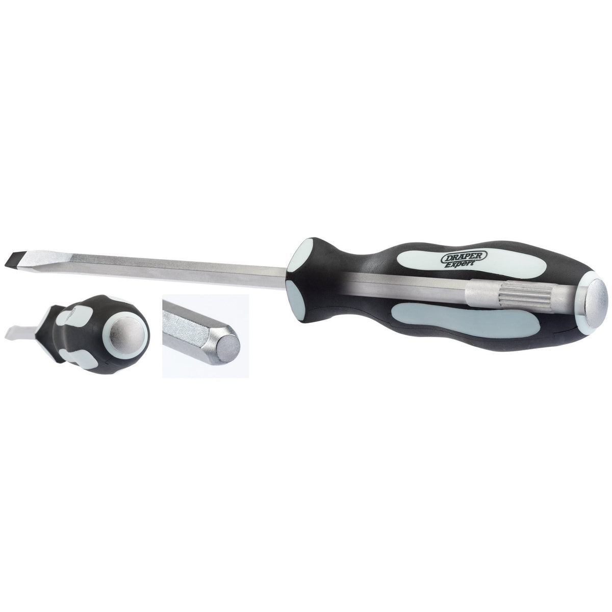 DRAPER Expert 'Pound Thru' Plain Slot 10 x 250mm Soft Grip Screwdrivers: Model No.996/PT
