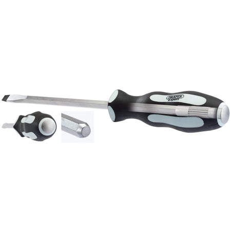 DRAPER Expert 'Pound Thru' Plain Slot 10 x 250mm Soft Grip Screwdrivers: Model No.996/PT
