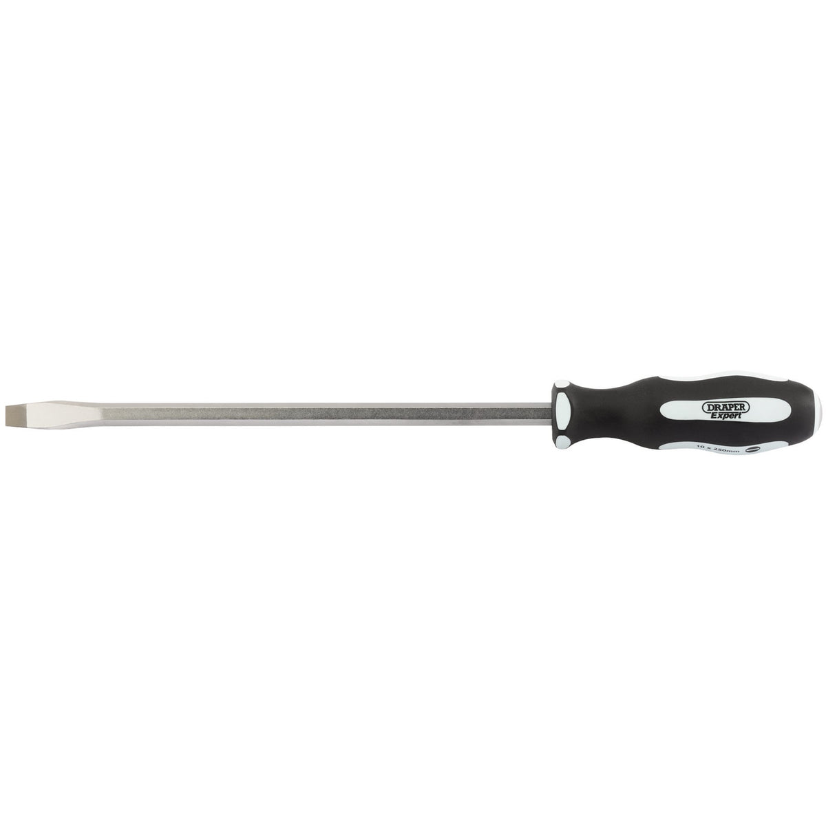 DRAPER Expert 'Pound Thru' Plain Slot 10 x 250mm Soft Grip Screwdrivers: Model No.996/PT