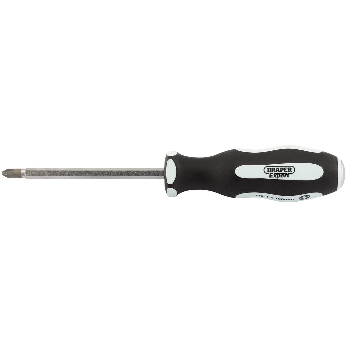 DRAPER Expert 'Pound Thru' Cross Slot No:2 x 100mm Soft Grip Screwdrivers: Model No.996CS/PT