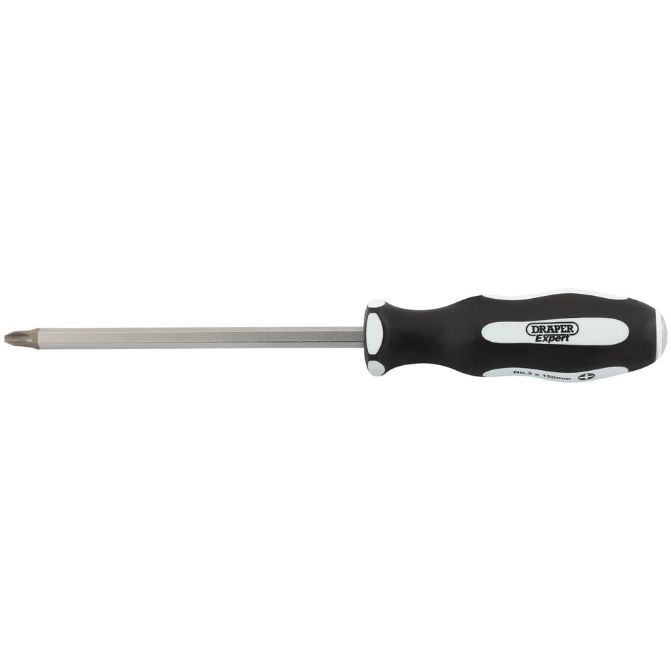 DRAPER Expert 'Pound Thru' Cross Slot No:3 x 150mm Soft Grip Screwdrivers: Model No.996CS/PT