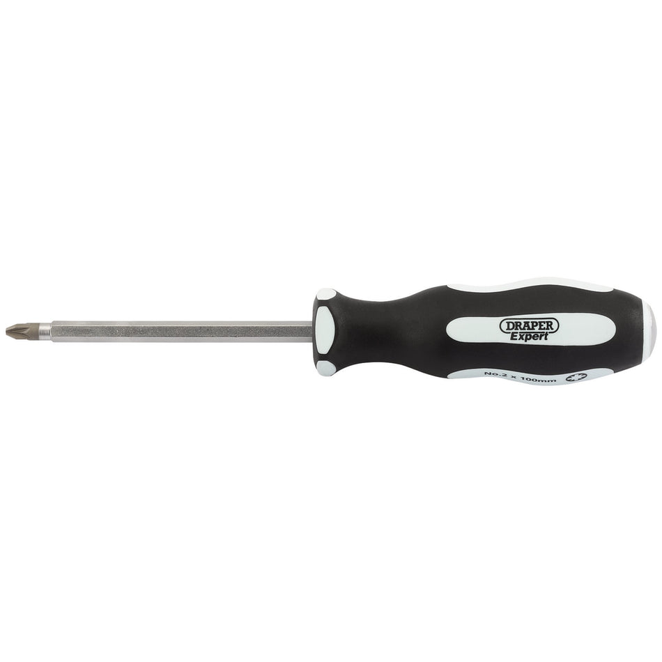 DRAPER Expert 'Pound Thru' PZ TYPE No:2 x 100mm Soft Grip Screwdrivers: Model No.996PZ/PT
