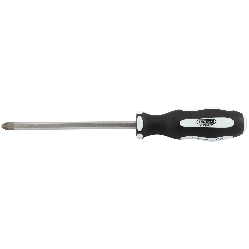 DRAPER Expert 'Pound Thru' PZ TYPE No:3 x 150mm Soft Grip Screwdrivers: Model No.996PZ/PT