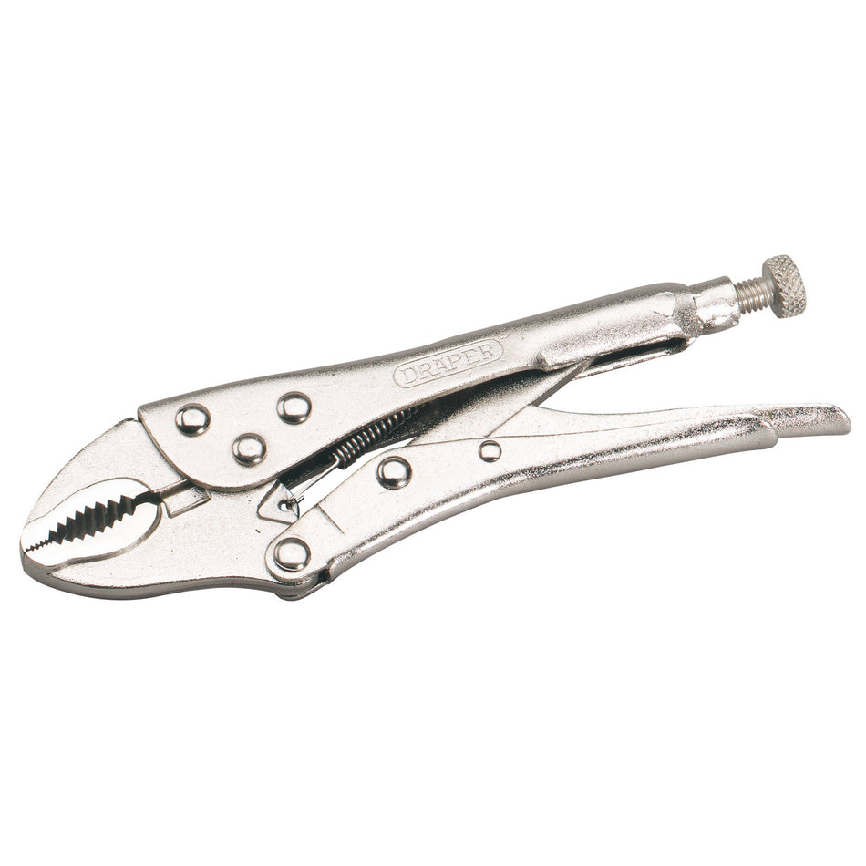 DRAPER 190mm Curved Jaw Self Grip Pliers: Model No.9006A