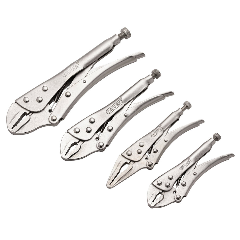 DRAPER 4 Piece Self Grip Pliers Set: Model No.9006/4
