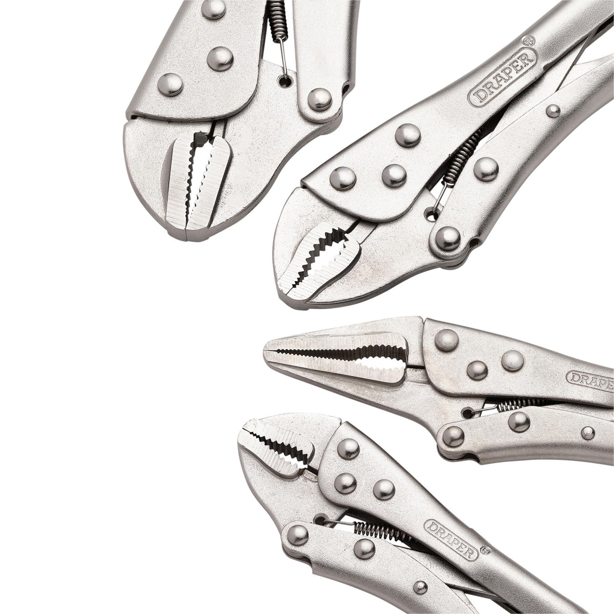 DRAPER 4 Piece Self Grip Pliers Set: Model No.9006/4