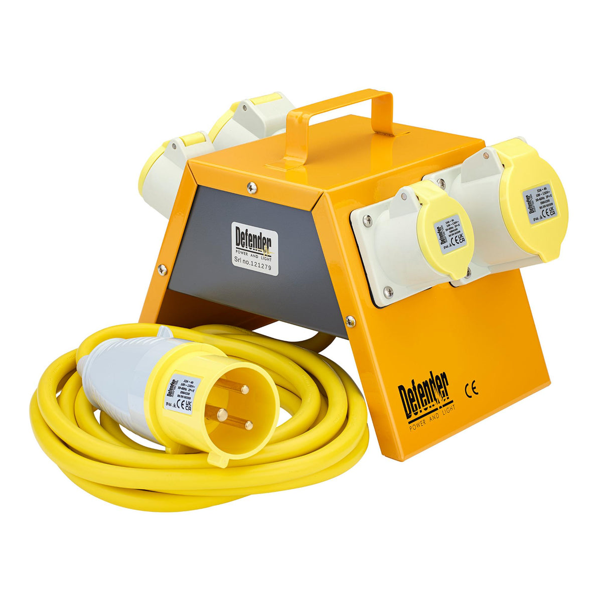 Defender E13108 110V Splitter Box, 2 x 16A / 2 x 32A